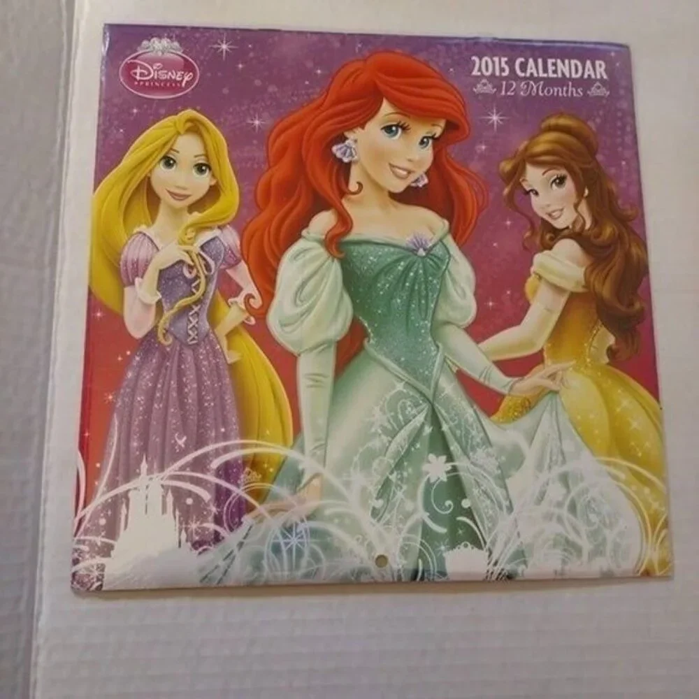 2015 DISNEY PRINCESS 12-MONTH WALL CALENDAR-SEALED-NEW-2015-VINTAGE